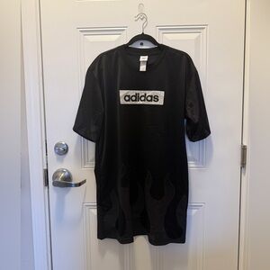 adidas Black with Flames Short-sleeved Dress